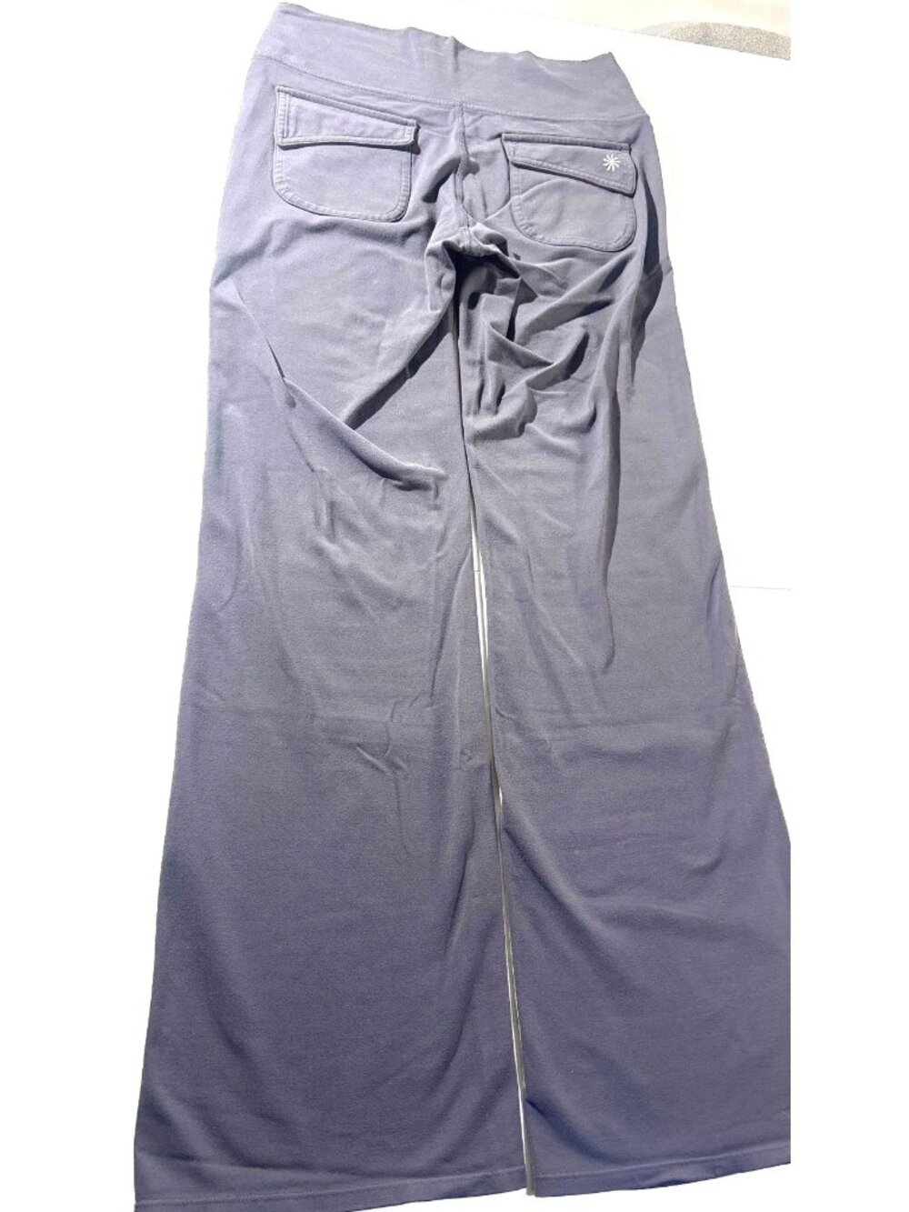 Athleta Gray Wide-Leg Yoga Pants With Back Pockets Size S - Picture 6 of 10